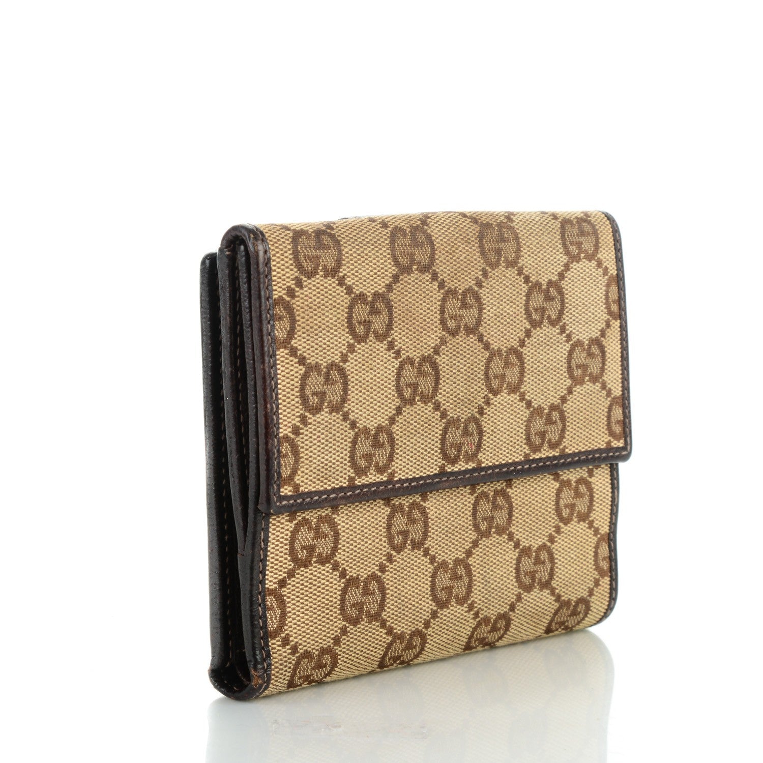 Gucci Monogram Abbey Compact Wallet Dark Brown 3 of 9