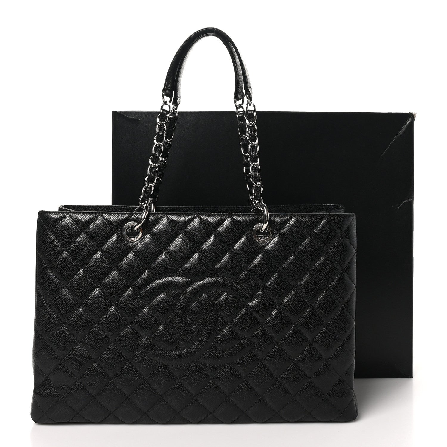 Chanel Caviar Quilted XL Grand Shopping Tote GST Black 12 of 12