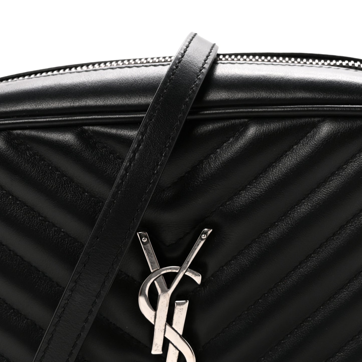 Calfskin Matelasse Monogram Lou Camera Bag Black