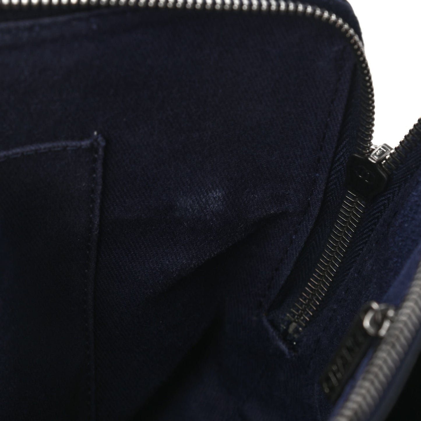 Grained Vegetal Calfskin Small Urban Shopping Tote Navy