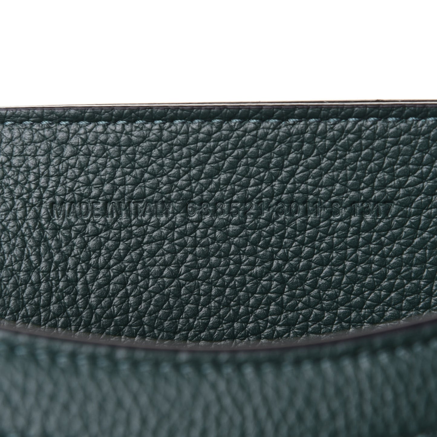 Grained Calfskin Neo Classic Matte Black Hardware S City Forest Green