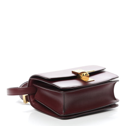 Celine Box Calfskin Small Classic Box Flap Bag Burgundy 4 of 10