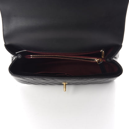 Chanel Calfskin Chevron Quilted Small Coco Handle Flap Black 5 of 11