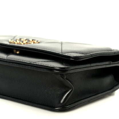 Chanel Lambskin Quilted Chanel 19 Wallet On Chain WOC Black 20 of 23