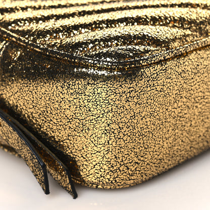 Saint Laurent Crinkled Metallic Calfskin Matelasse Monogram Lou Belt Bag Gold 8 of 9