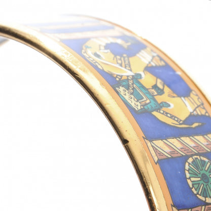 Hermes Enamel Printed Elephant Torana Wide Bracelet 65 6 of 8