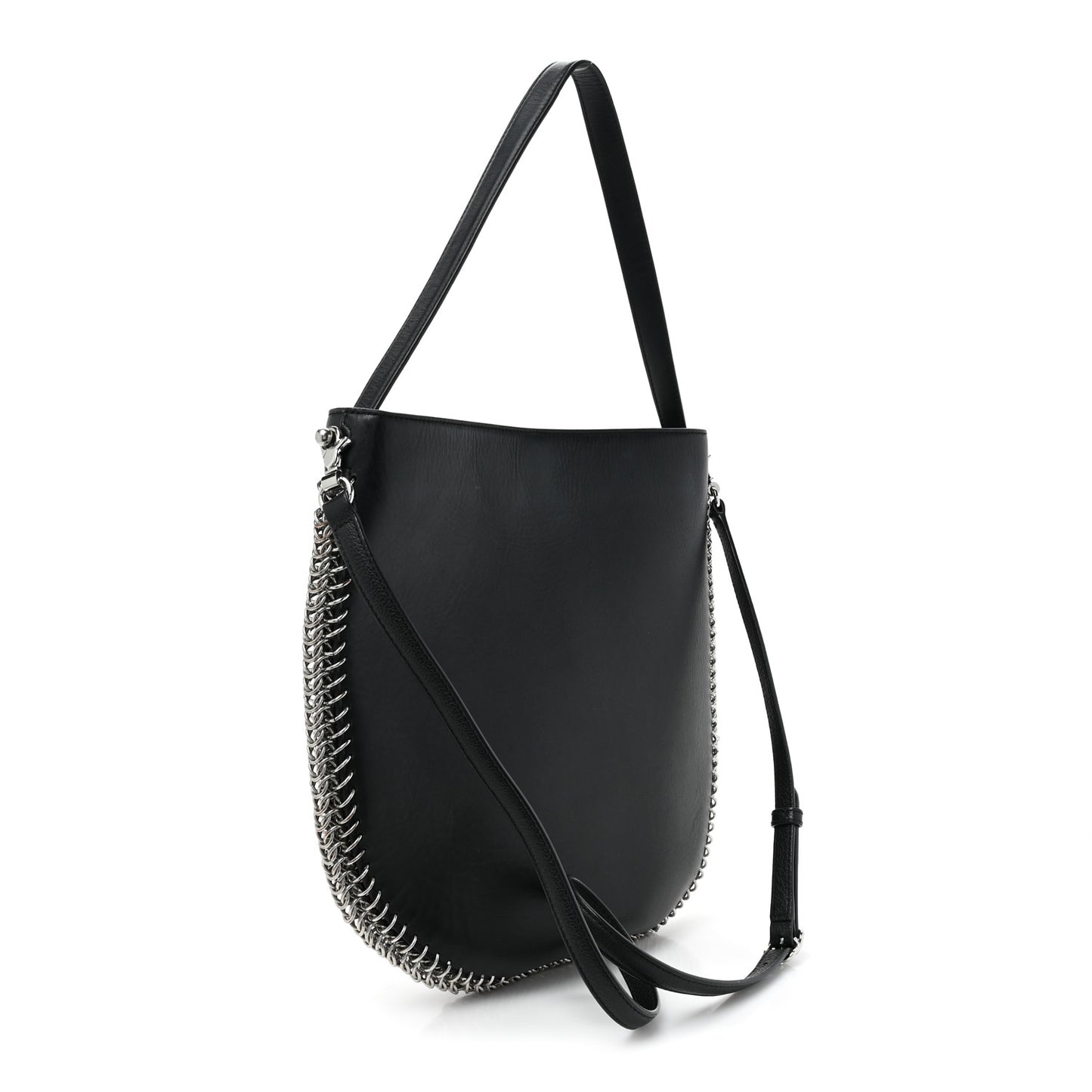 Calfskin Chain Around Roxy Hobo Black