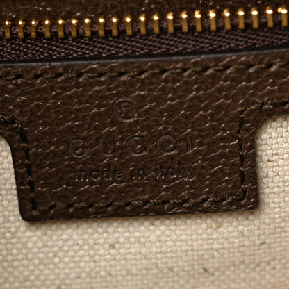 Gucci GG Supreme Monogram Textured Dollar Calfskin Web Studded Mini Ophidia Flap Shoulder Bag Beige Ebony New Acero 6 of 10