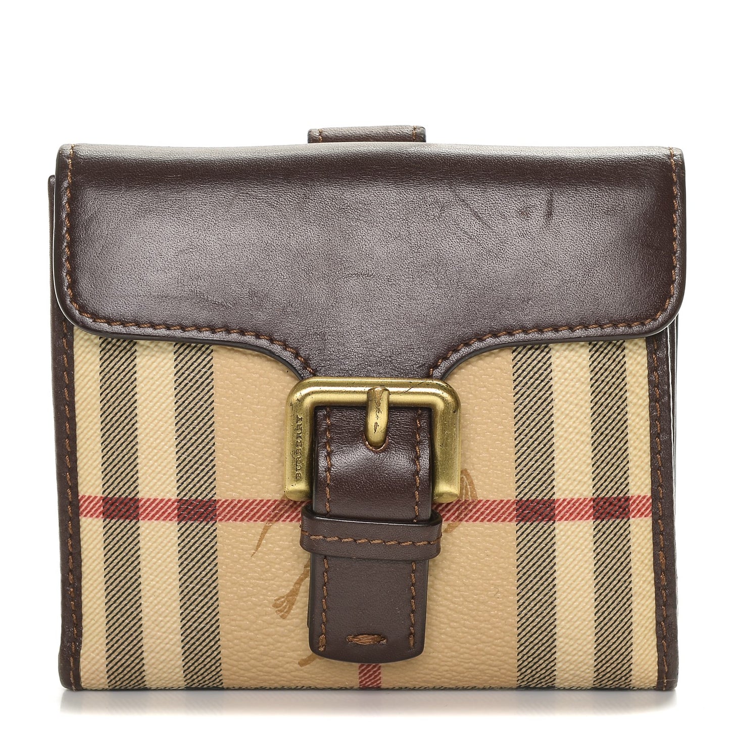 Haymarket Check Compact Wallet Brown