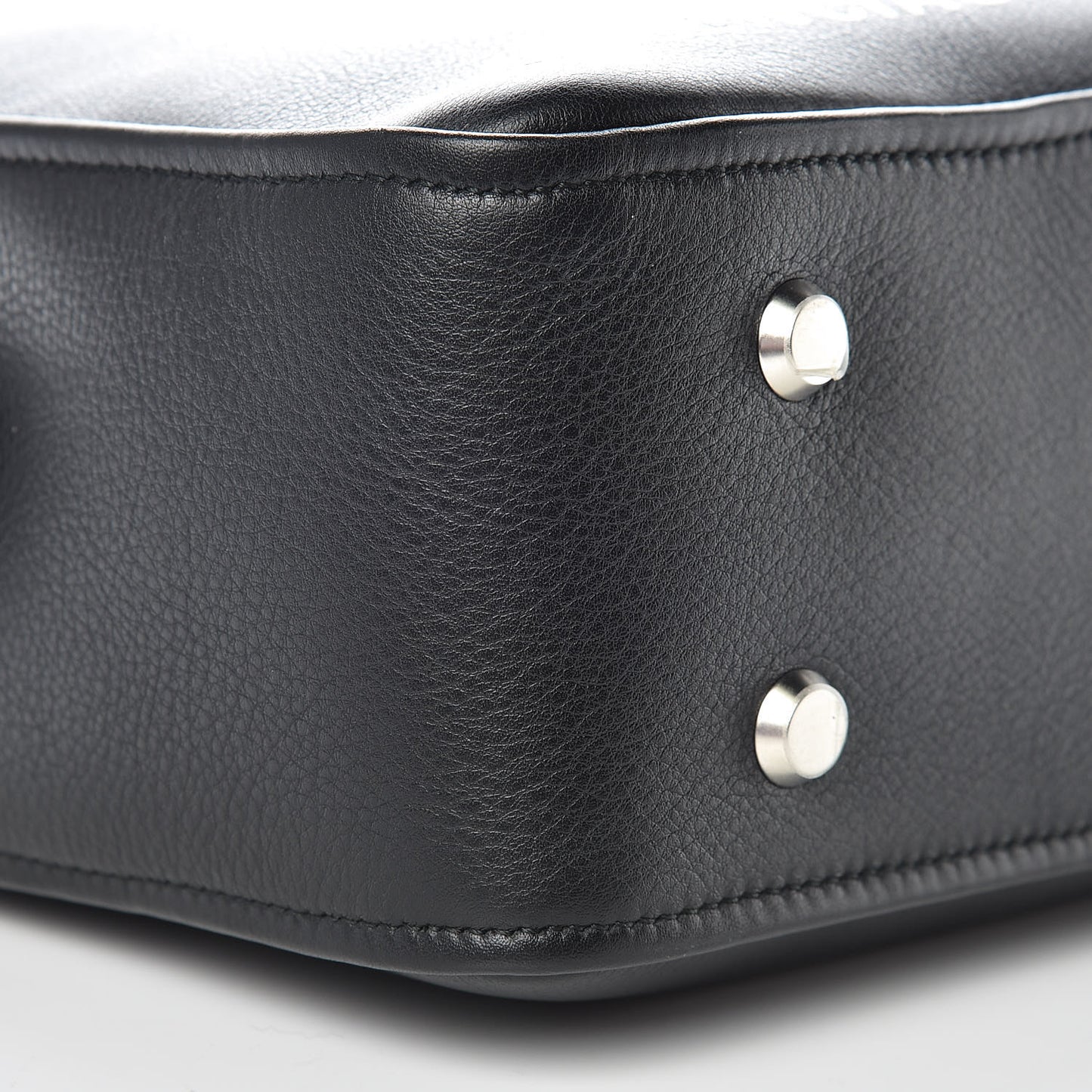 Shiny Day Calfskin XS Triangle Square Bag Black