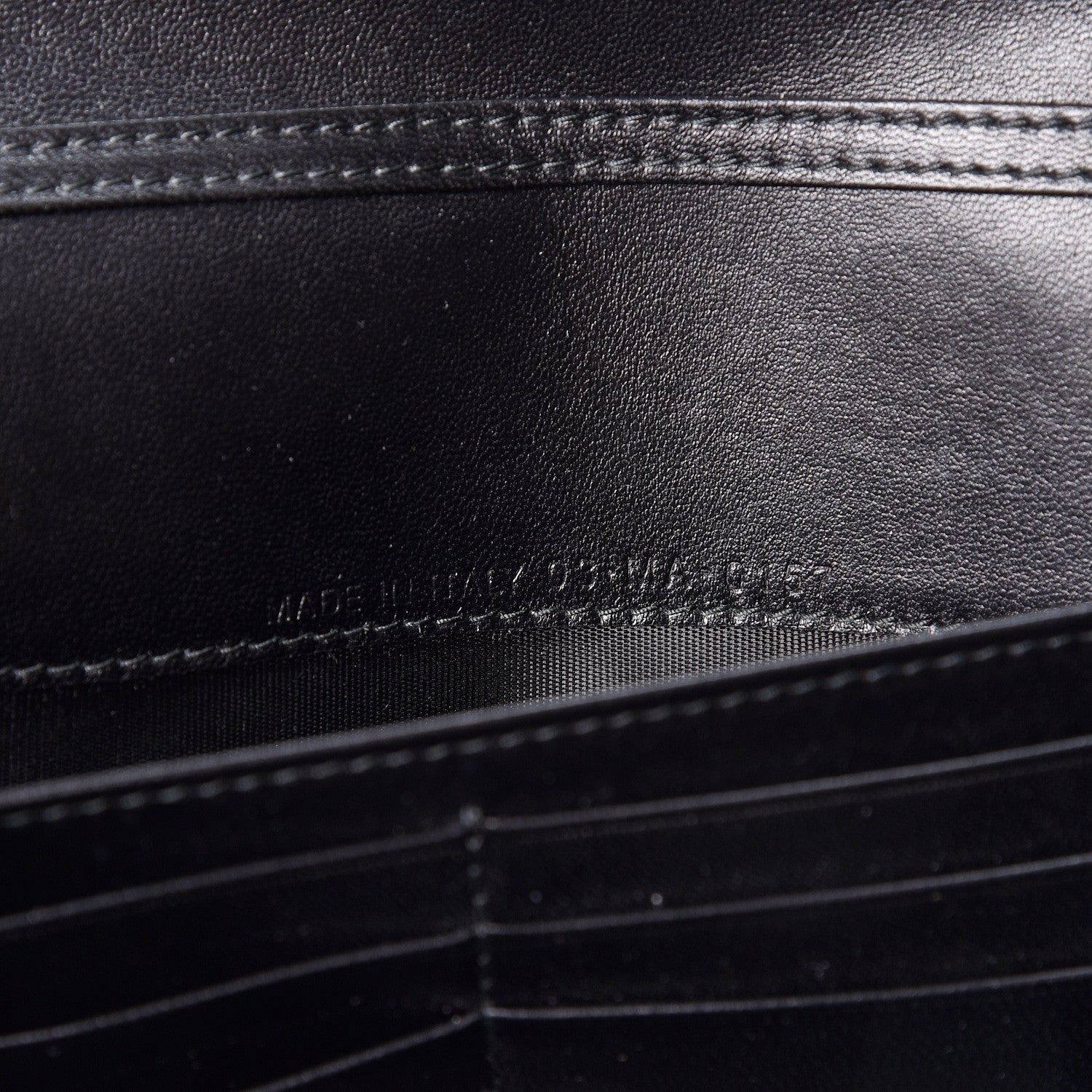 Christian Dior Grained Calfskin Diorama Croisiere Chain Wallet Black 6 of 9