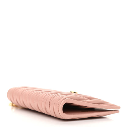 Miu Miu Nappa Matelasse Chain Card Holder Orchidea 4 of 9
