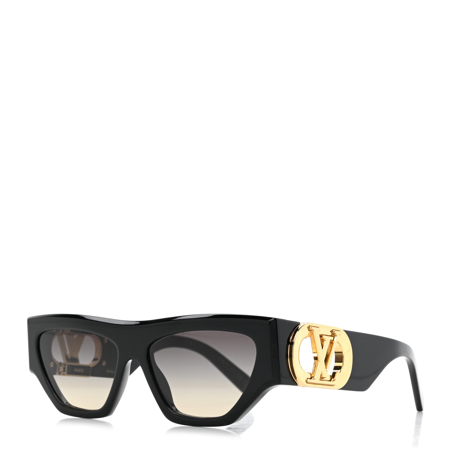 Louis Vuitton Acetate LV Link Square Sunglasses Z1661W Black 1 of 7