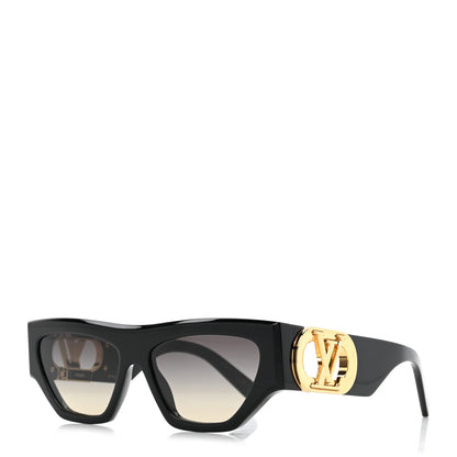 Louis Vuitton Acetate LV Link Square Sunglasses Z1661W Black 1 of 7