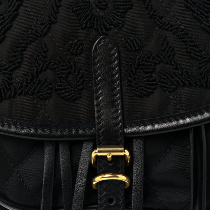 Prada Nylon Embroided Corsaire Belt Bag Black 7 of 11
