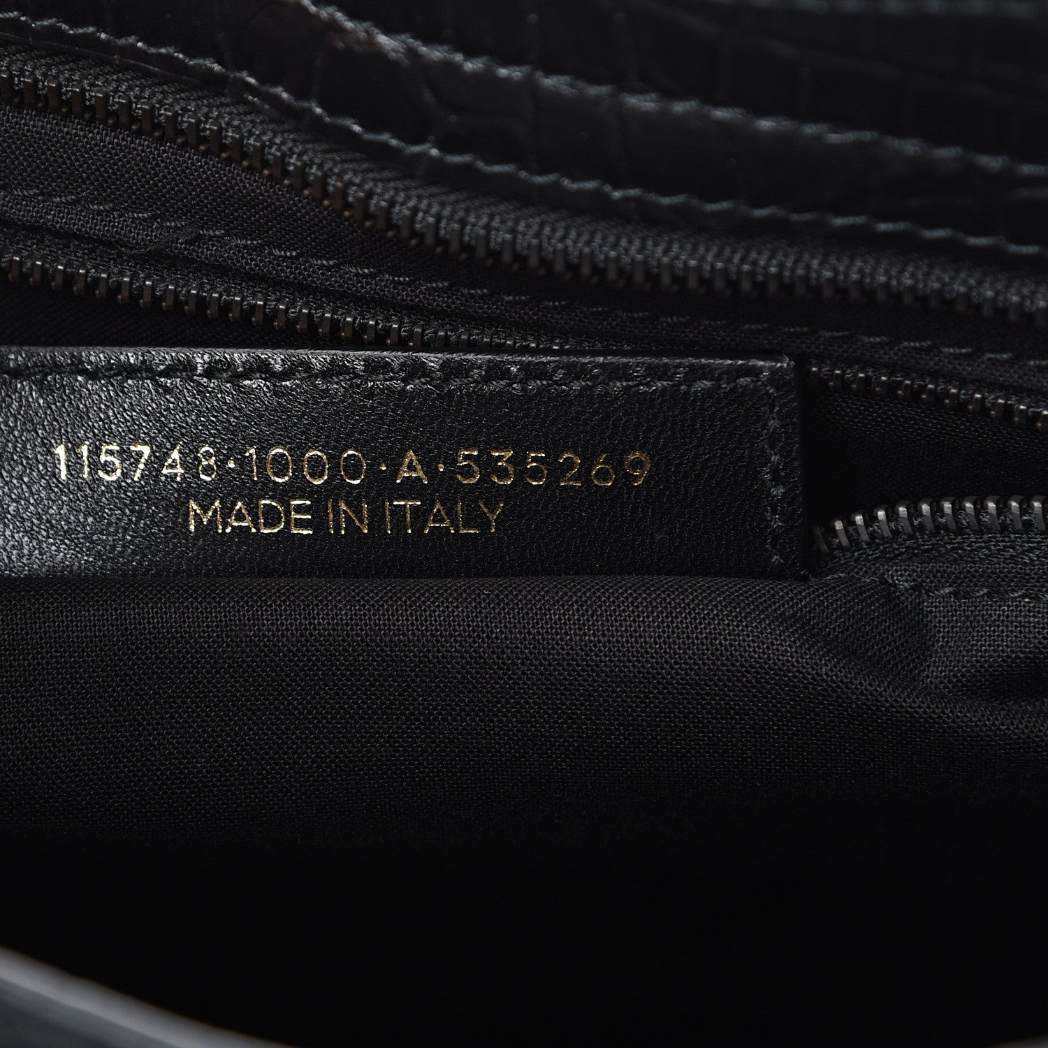Balenciaga Calfskin Crocodile Embossed Classic Hardware City Black 6 of 9