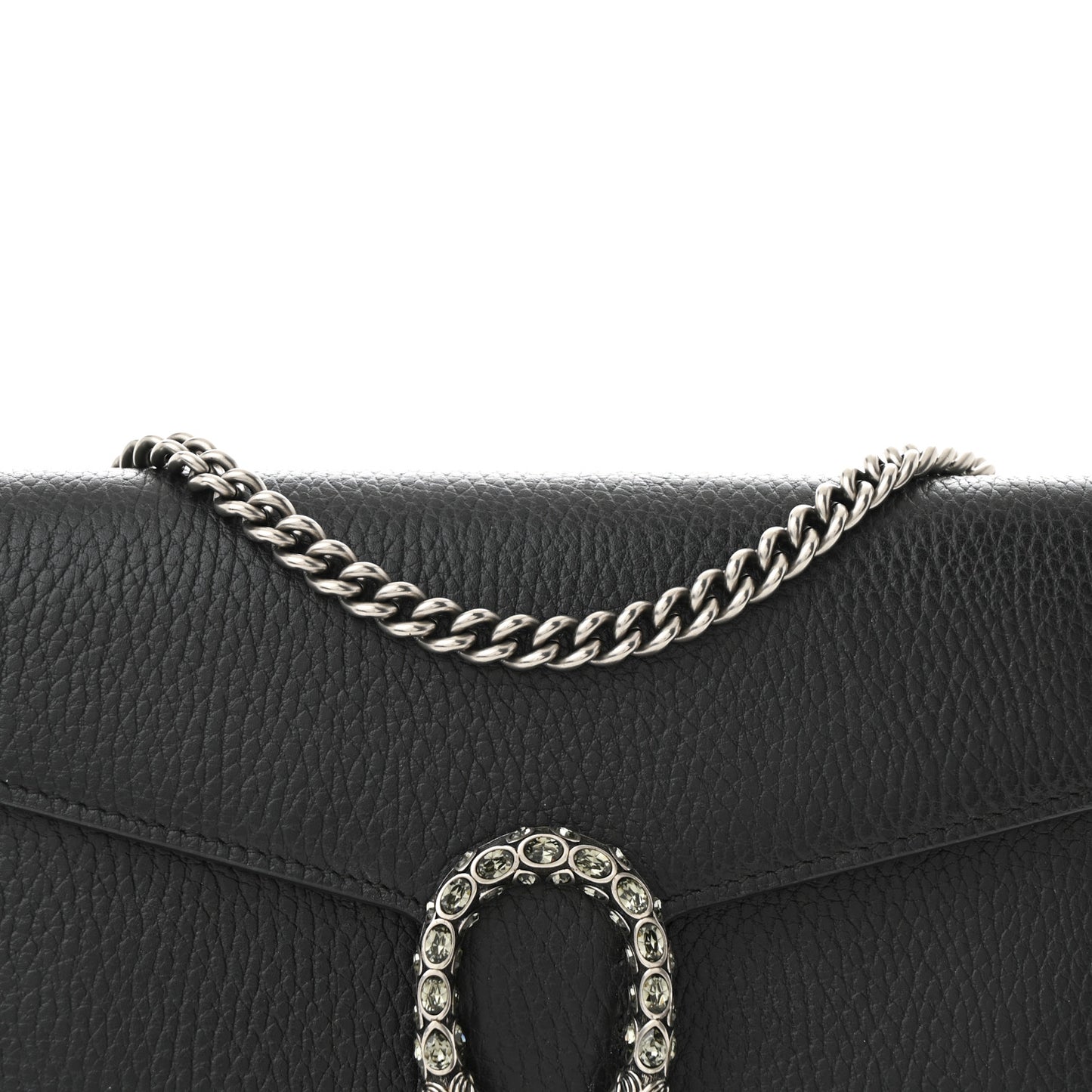 Calfskin Mini Dionysus Chain Wallet Black