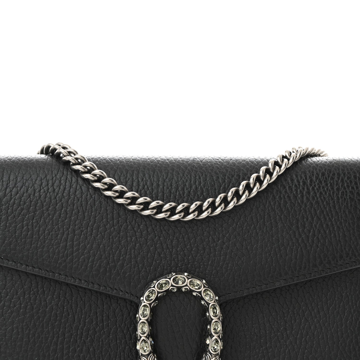 Gucci Calfskin Mini Dionysus Chain Wallet Black 10 of 12