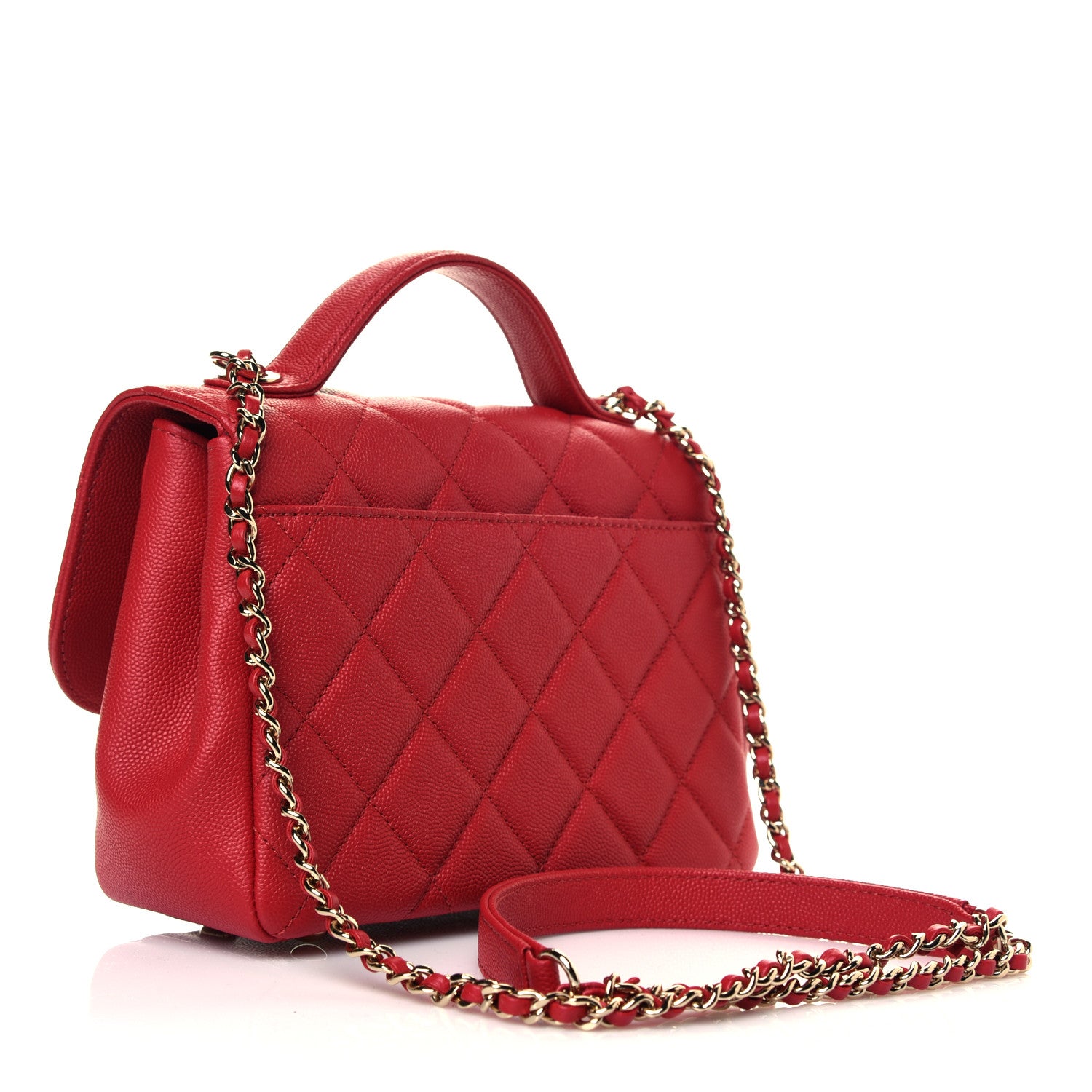 Chanel Caviar Quilted Mini Business Affinity Flap Red 2 of 5