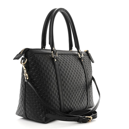 Gucci Soft Microguccissima Small Zippered Satchel Black 3 of 13