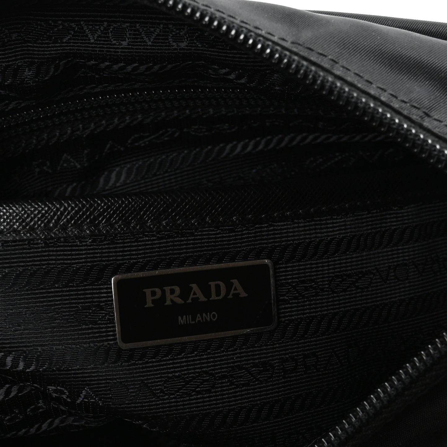 Nylon New Vela Studded Messenger Bag Black