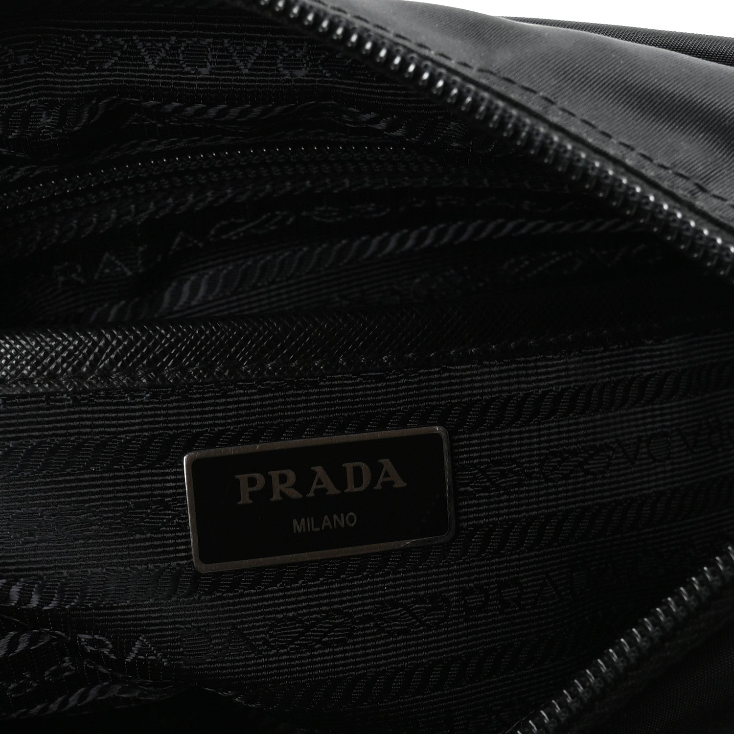 Prada Nylon New Vela Studded Messenger Bag Black 6 of 11