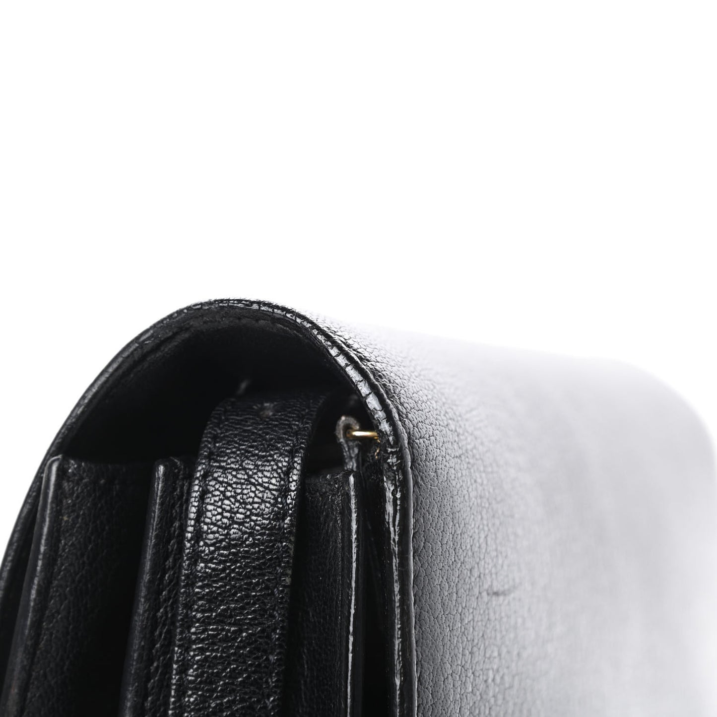 Goatskin Medium Classic Box Flap Bag Black