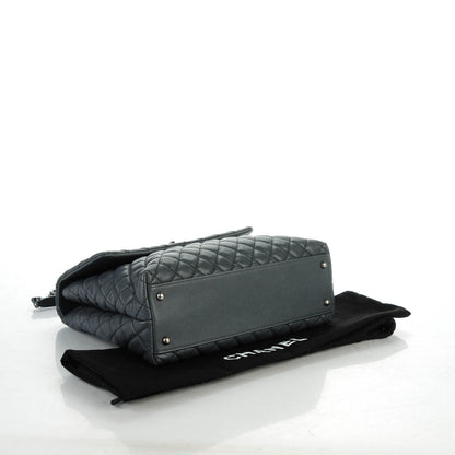 Chanel Caviar Lizard Quilted Large Coco Handle Flap Grey 4 of 7