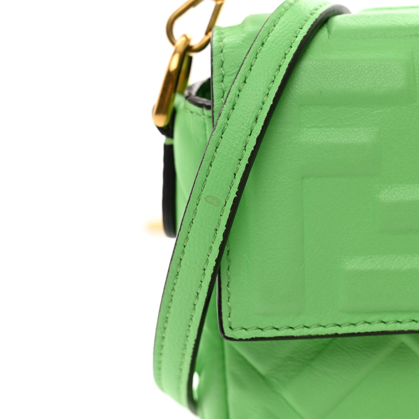 Nappa FF 1974 Embossed Mini Baguette Edamame