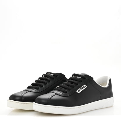 Chanel Calfskin CC Womens Sneakers 40 Black 4 of 10