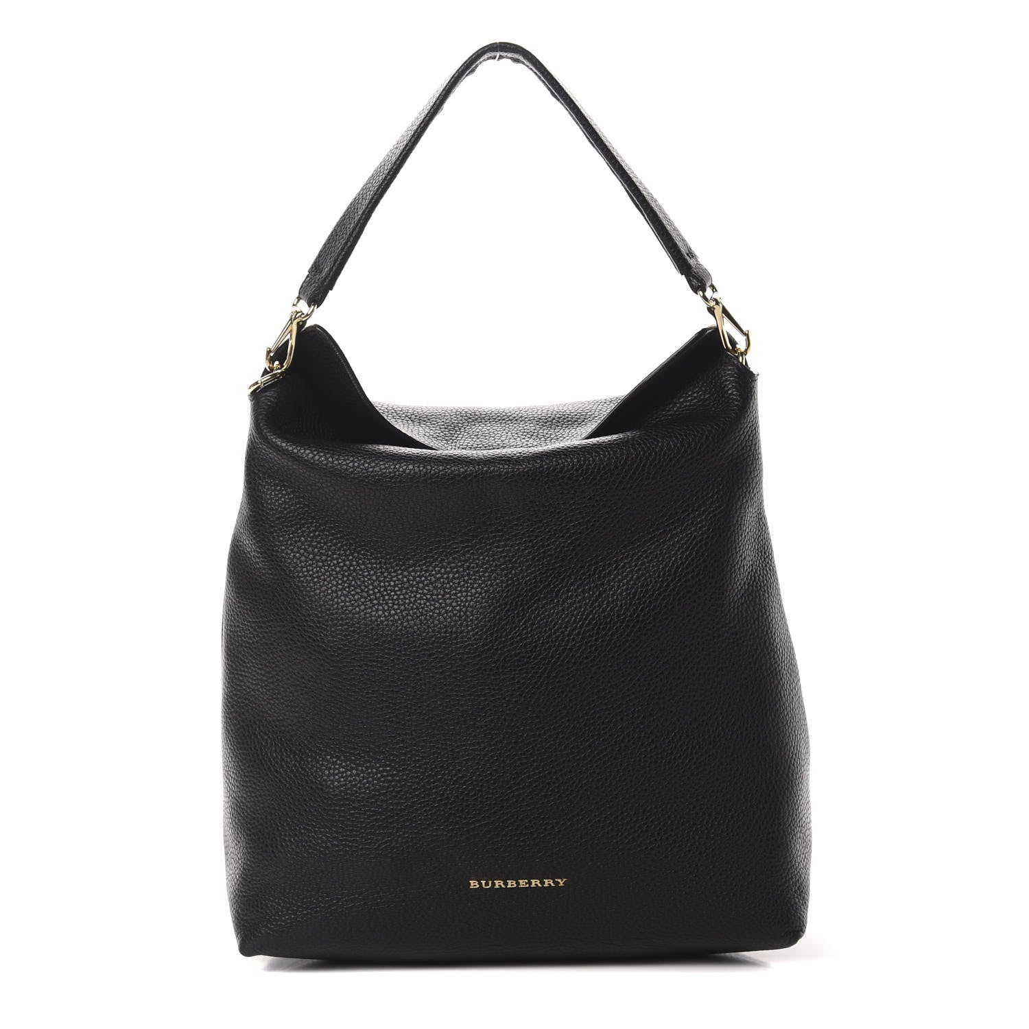 Burberry Grainy Calfskin Medium Hobo Black 1 of 11