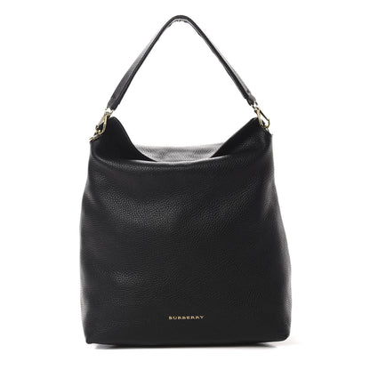 Burberry Grainy Calfskin Medium Hobo Black 1 of 11