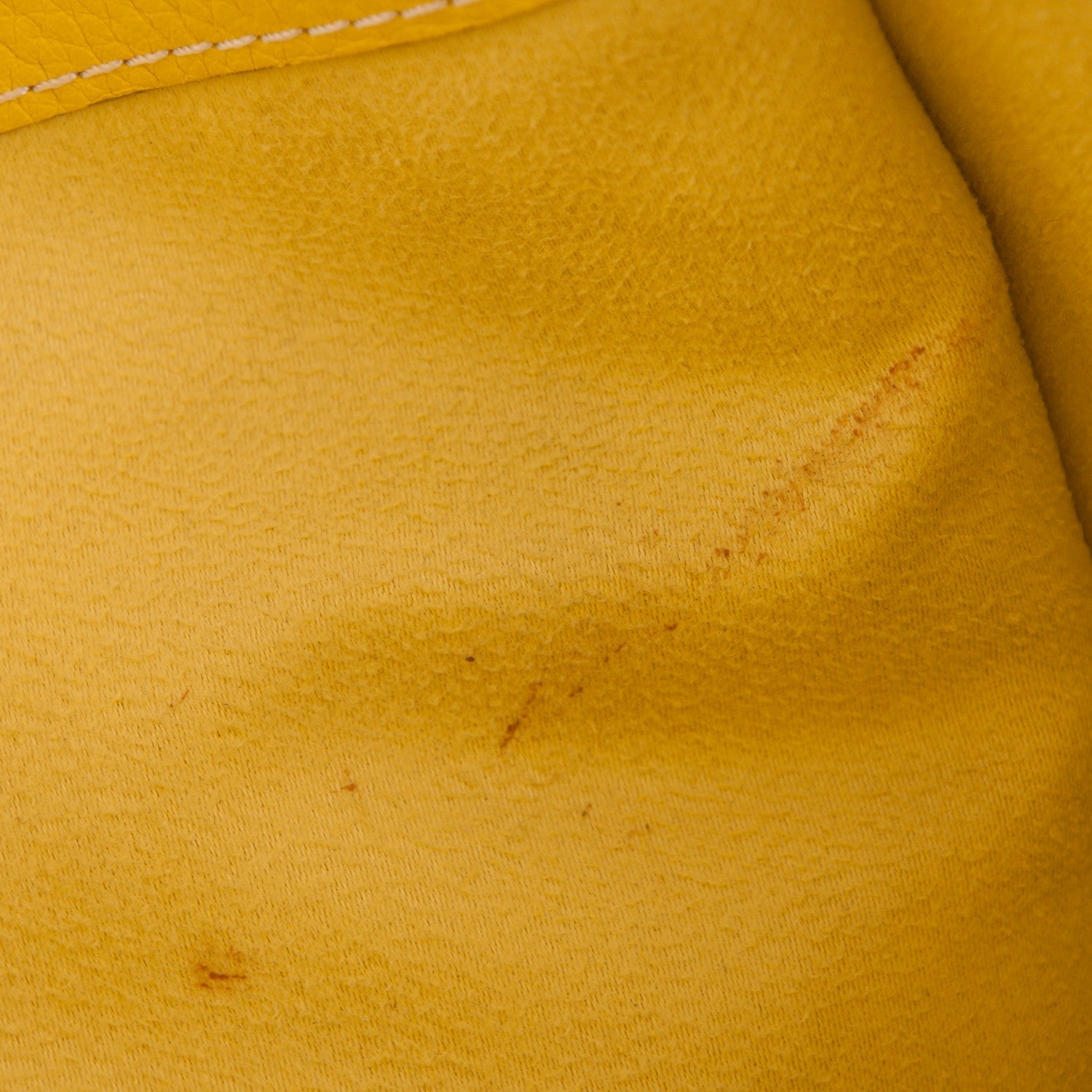 Celine Drummed Calfskin Mini Luggage Citron 9 of 9