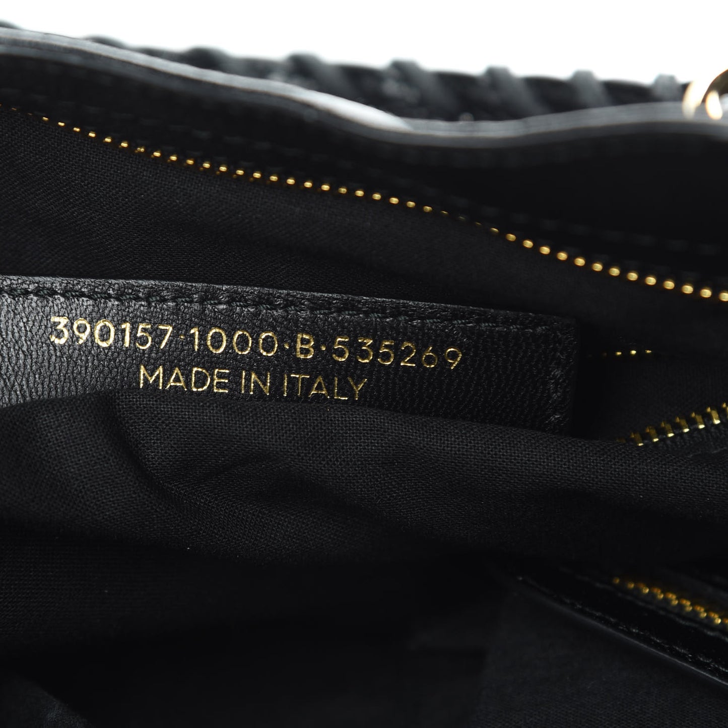 Chevre Gold Metallic Edge Hardware Velo Black