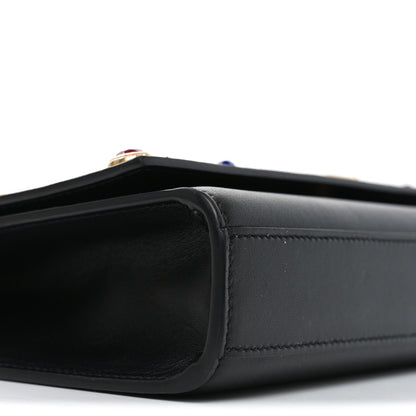 Saint Laurent Calfskin Crystal Medium Monogram Kate Satchel Black 8 of 9