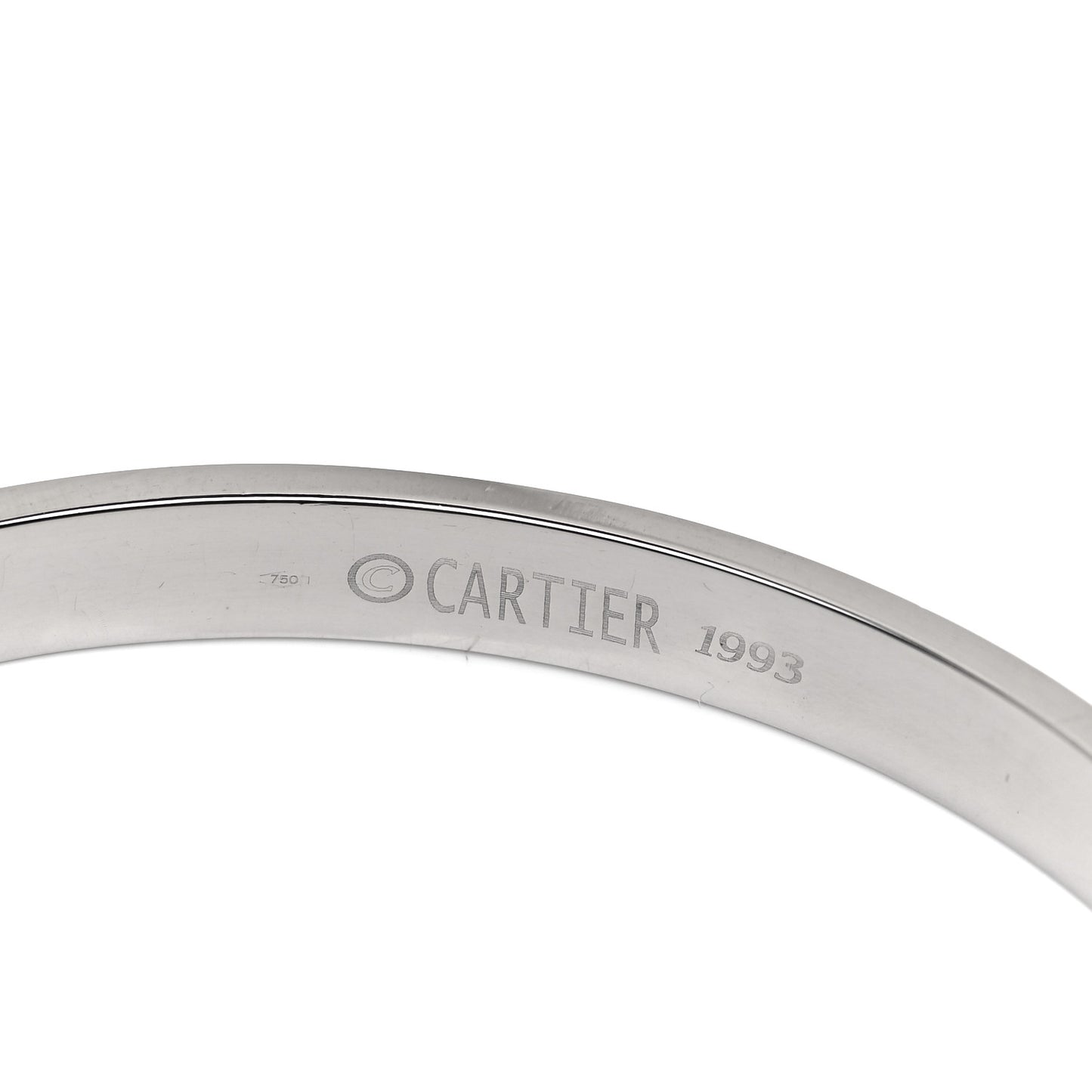 18K White Gold LOVE Bracelet 17
