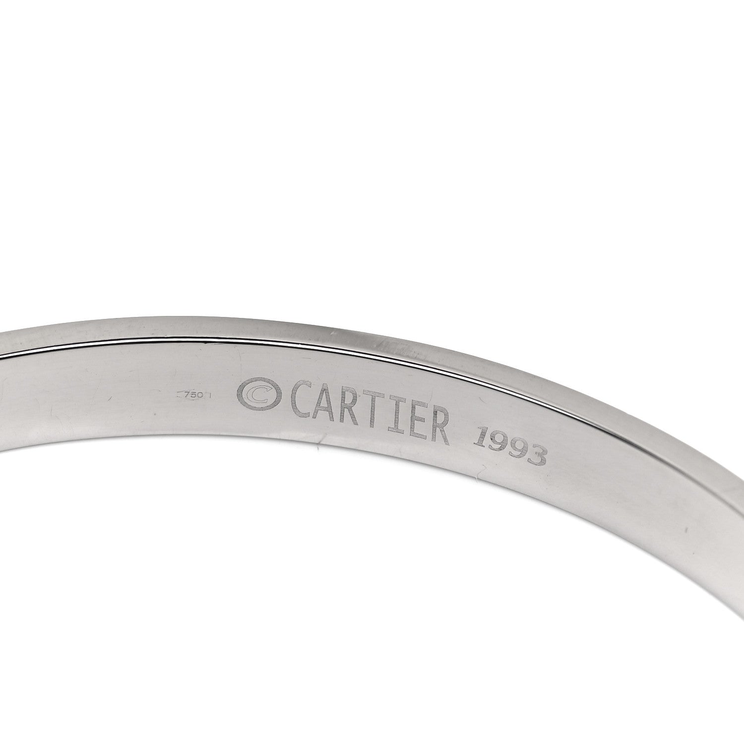 Cartier 18K White Gold LOVE Bracelet 17 5 of 5