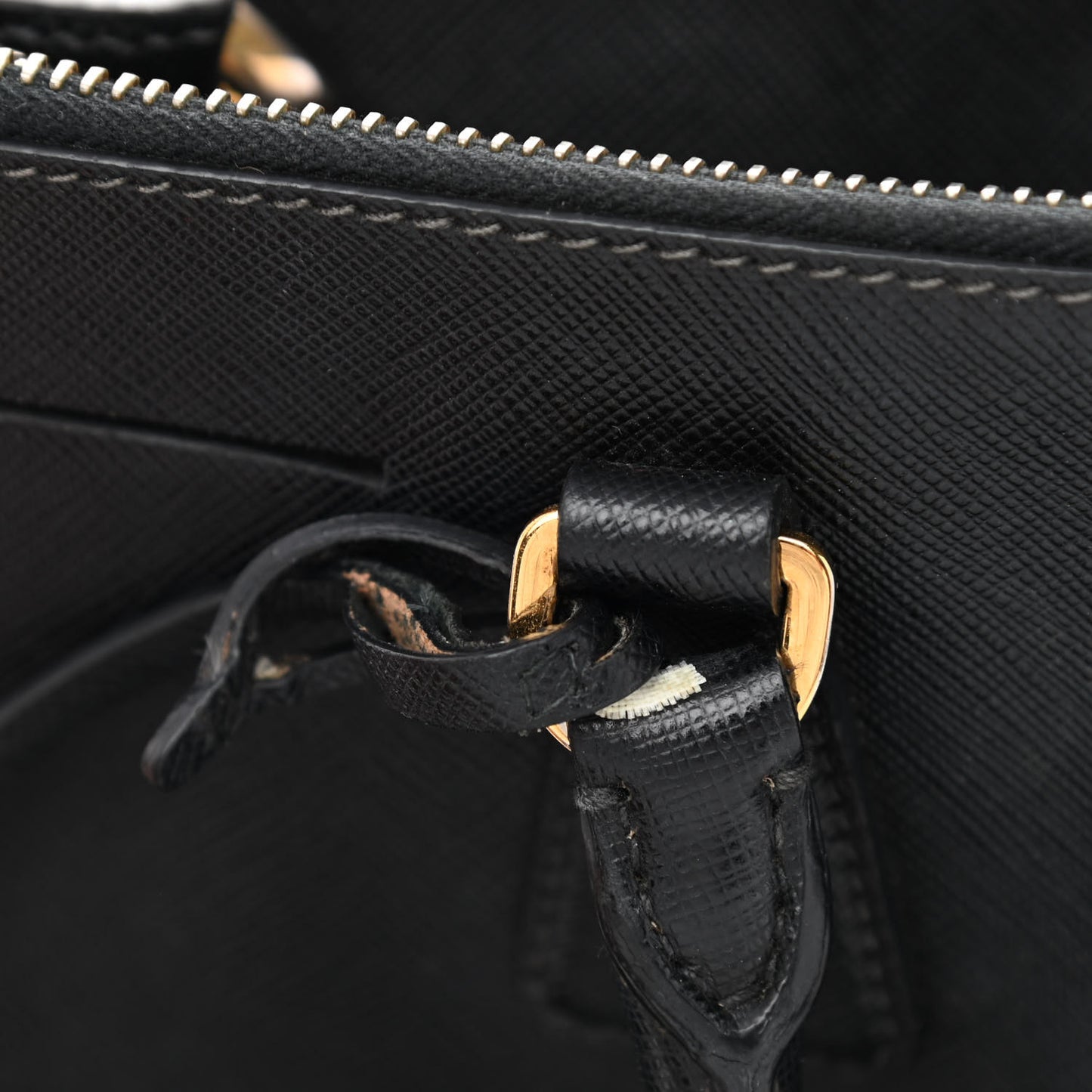 Saffiano Small Galleria Double Zip Tote Black