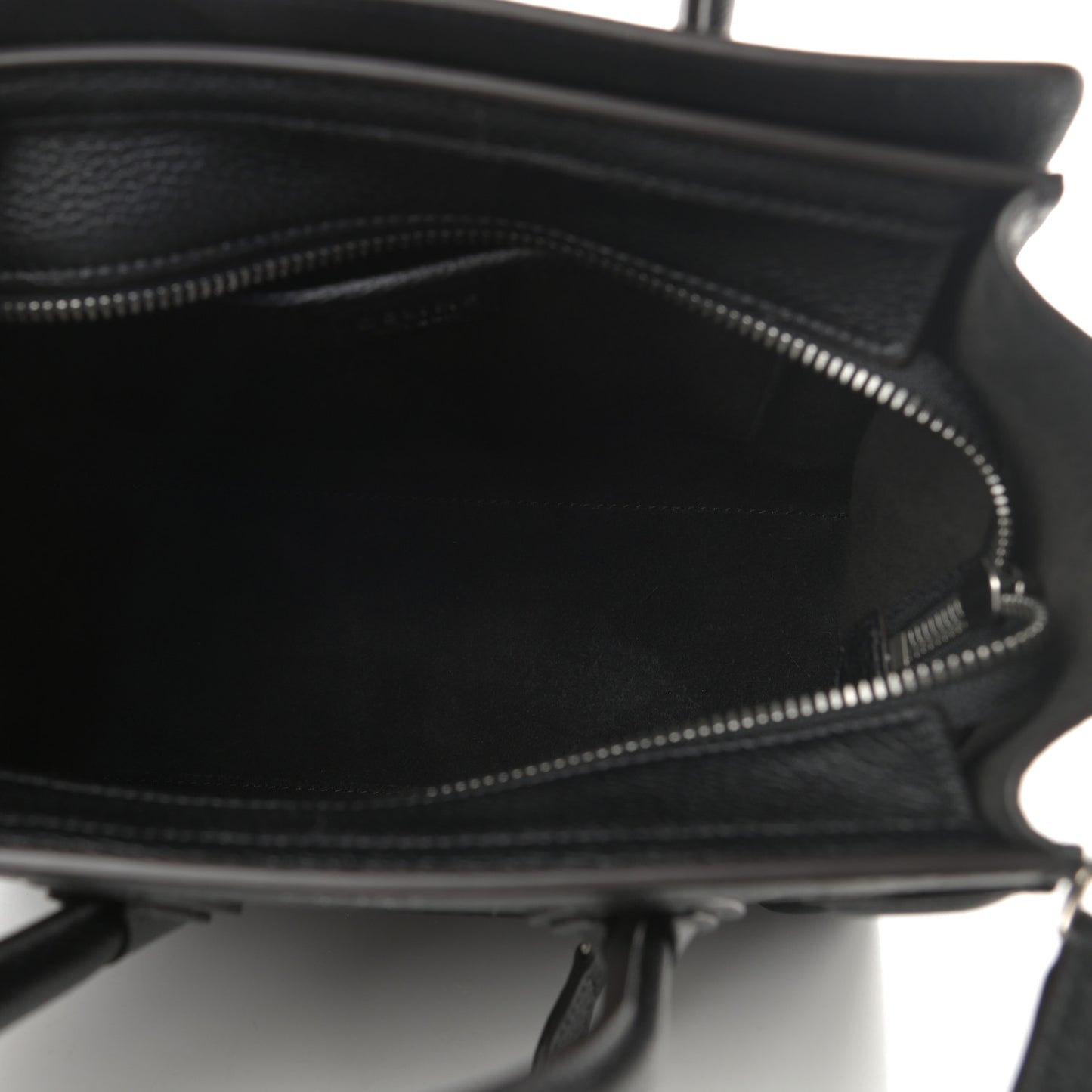 Drummed Calfskin Nano Luggage Black