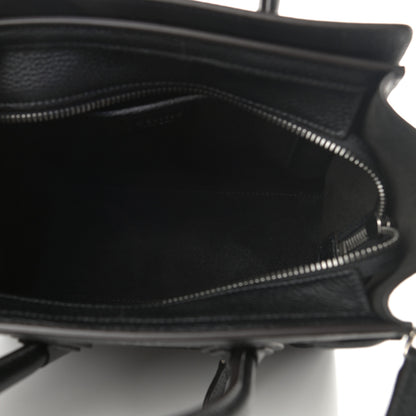 Celine Drummed Calfskin Nano Luggage Black 5 of 10