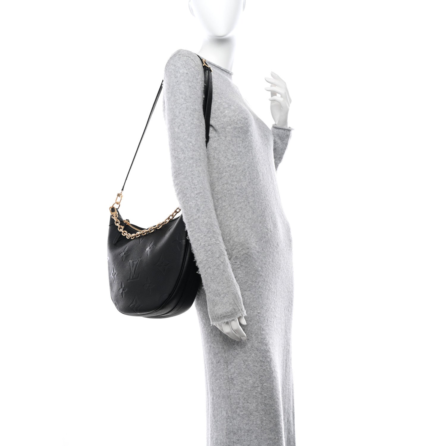 Louis Vuitton Empreinte Monogram Giant Loop Hobo Black 2 of 11