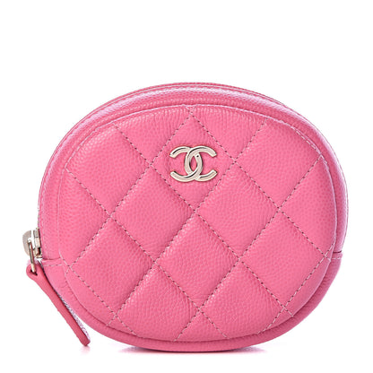 Chanel Iridescent Caviar Quilted Zip Around Classic Coin Purse Pink 1 of 8
