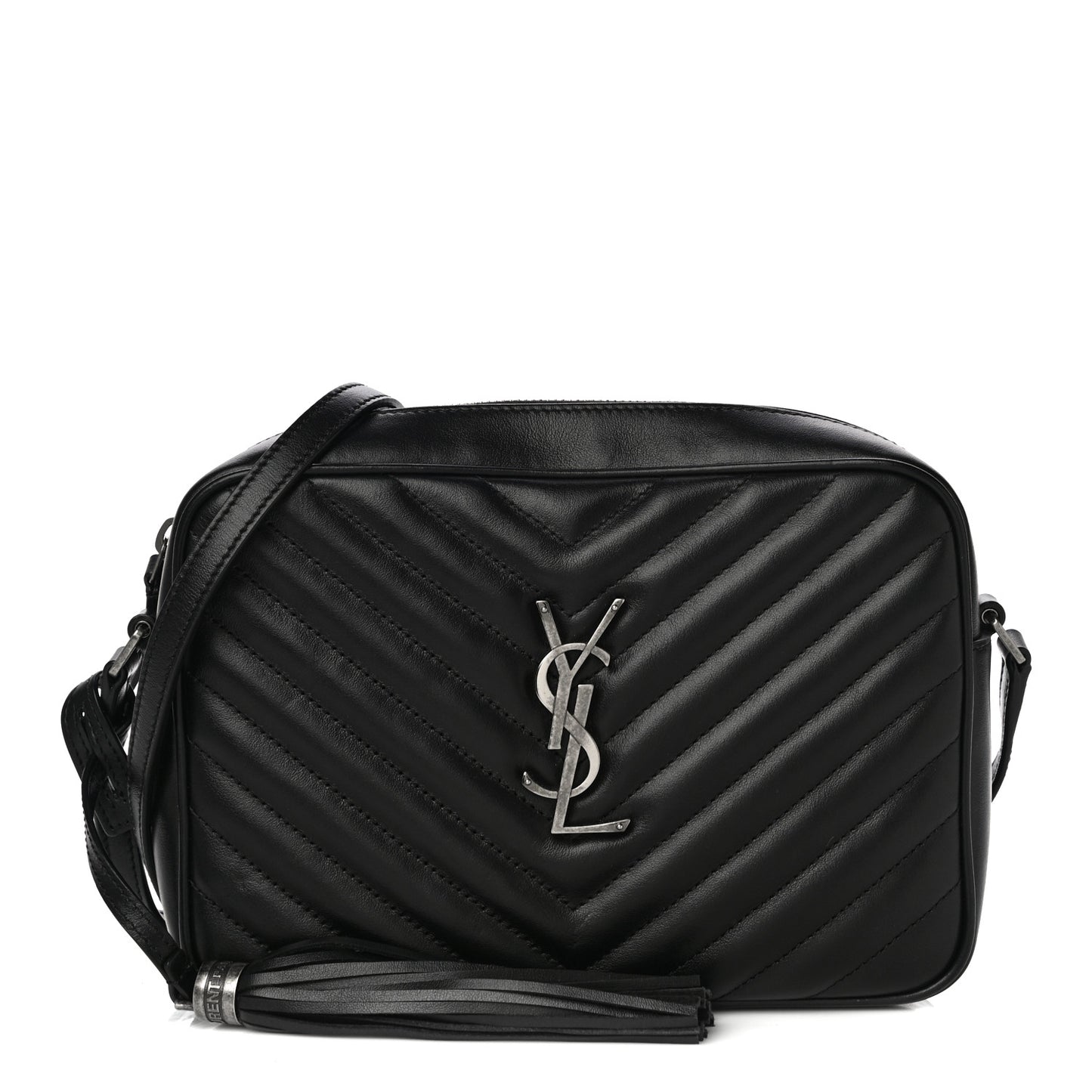 Calfskin Matelasse Monogram Lou Camera Bag Black