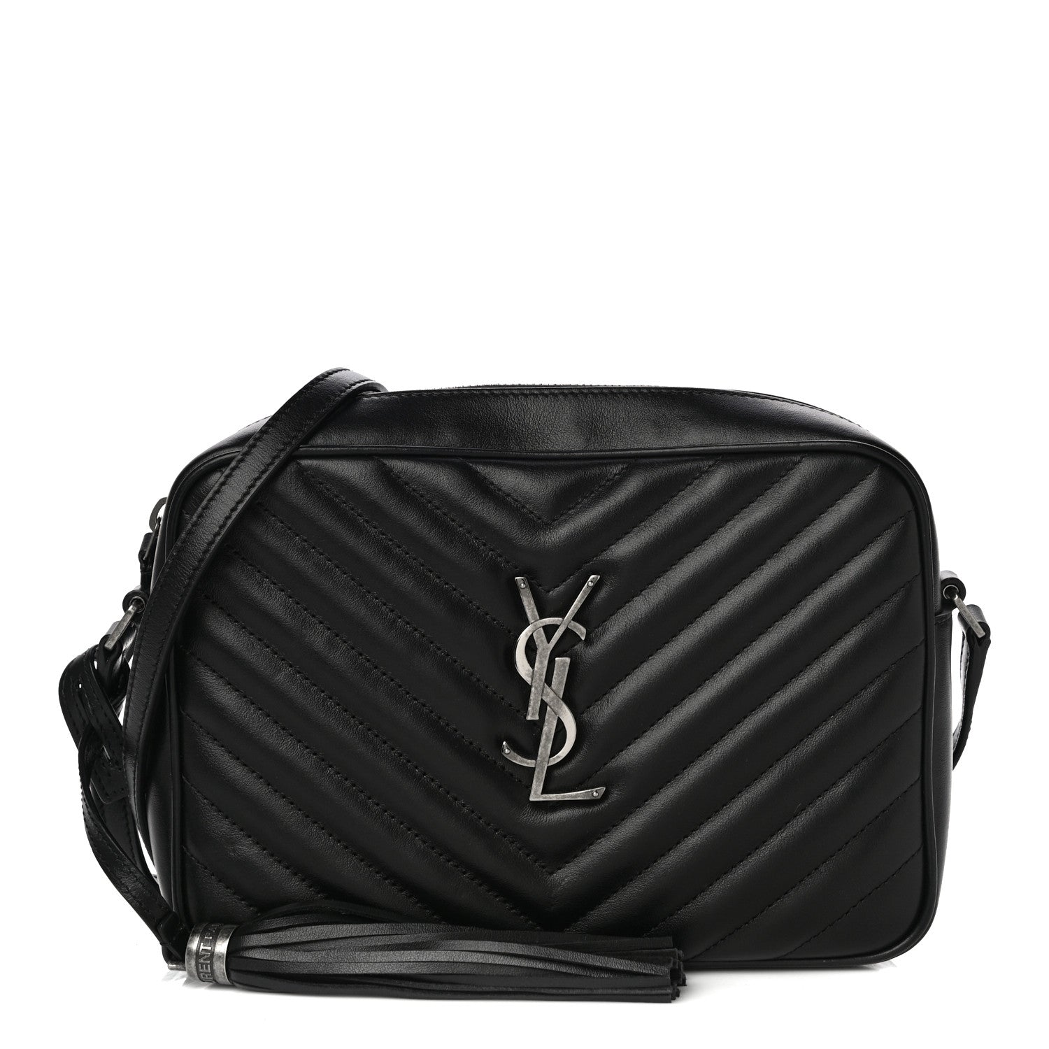 Saint Laurent Calfskin Matelasse Monogram Lou Camera Bag Black 1 of 9