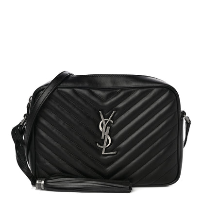 Saint Laurent Calfskin Matelasse Monogram Lou Camera Bag Black 1 of 9