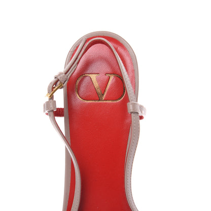 Valentino Garavani Calfskin Vlogo Slingback 40mm Pumps 38 Poudre 7 of 8