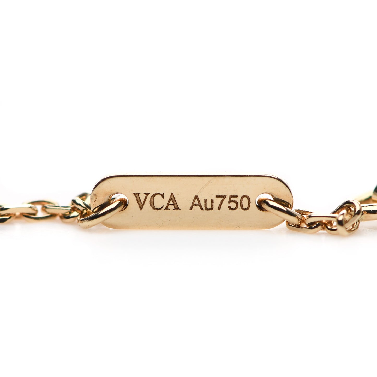 18K Yellow Gold Mother of Pearl Sweet Alhambra Bracelet