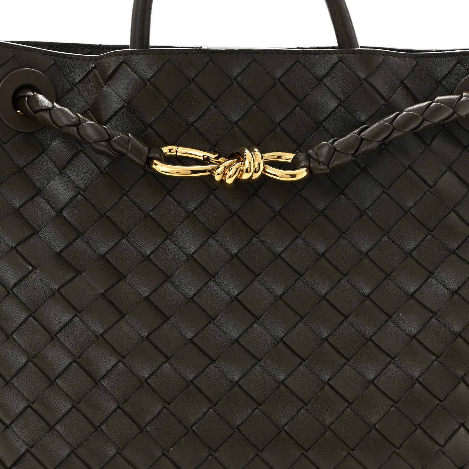 Bottega Veneta Nappa Intrecciato Medium Andiamo Shoulder Bag Kaki 7 of 9