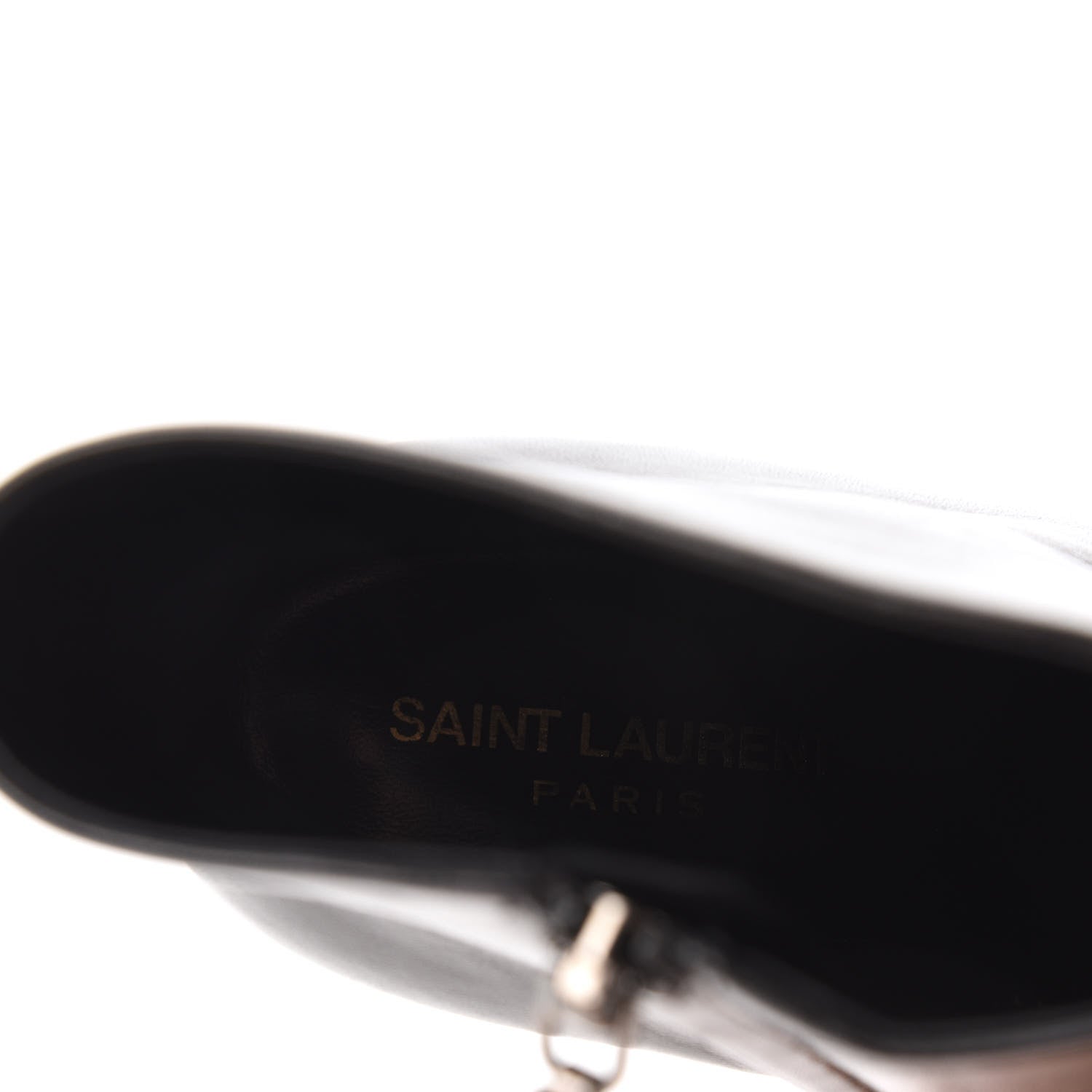 Saint Laurent Santiago Russo Kate 85 Zip Bootie 38 Black 7 of 9