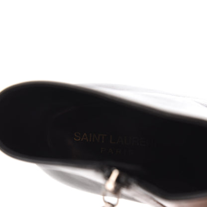 Saint Laurent Santiago Russo Kate 85 Zip Bootie 38 Black 7 of 9